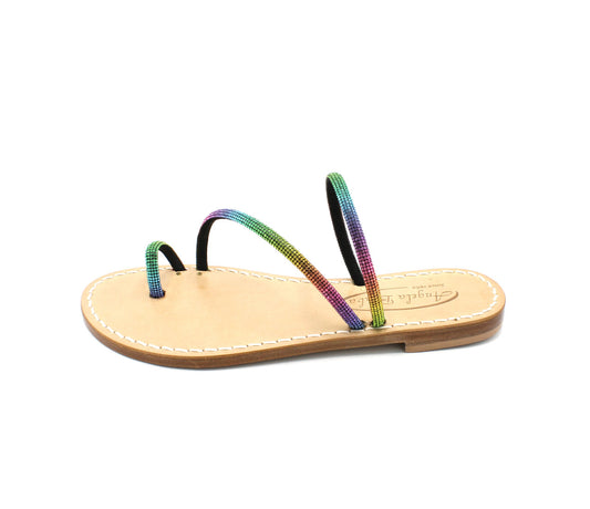 Sandali donna artigianali gioiello in vero cuoio Capri Capresi Zafira