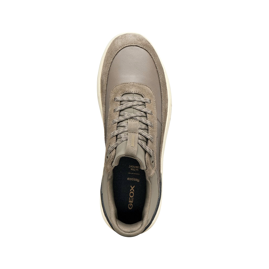 U56MPA 08522 C1018 - Sneakers - Scarpe Uomo Geox Spherica Plus – Pelle e Camoscio Dove Grey