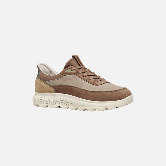 Geox Spherica Plus Donna D567MB – Sneaker Beige e Marrone Chiaro
