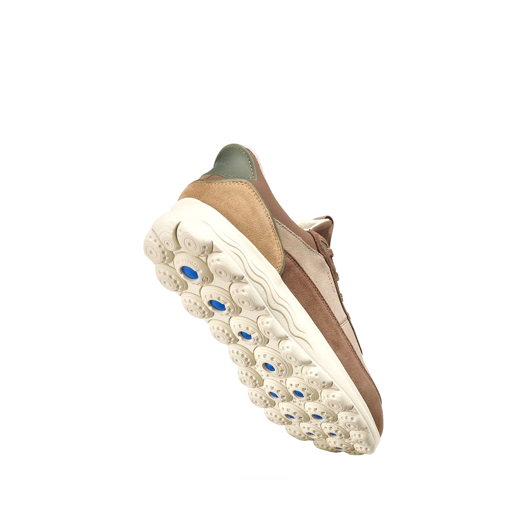 Geox Spherica Plus Donna D567MB – Sneaker Beige e Marrone Chiaro