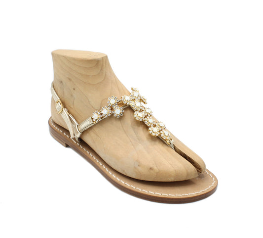 Sandali Artigianali gioiello donna in cuoio capresi moda capri Positano