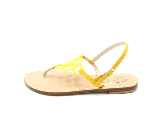 Sandali Artigianali vero cuoio ricamati a mano Capri moda caprese Positano