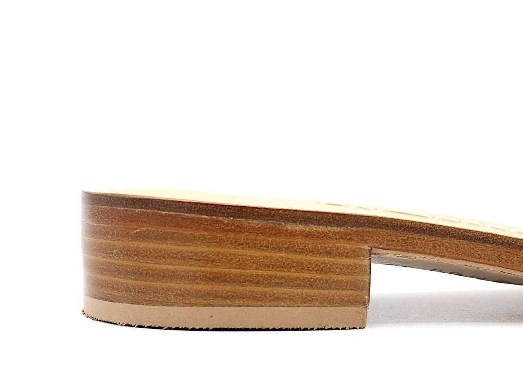 Sandali Artigianali in pelle bassi donna infradito schiava cuoio Capri Positano capresi Evelin