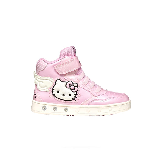 Geox Hello Kitty J668WC Sneakers Bambina Rosa con Luci – Scarpe Alte con Velcro