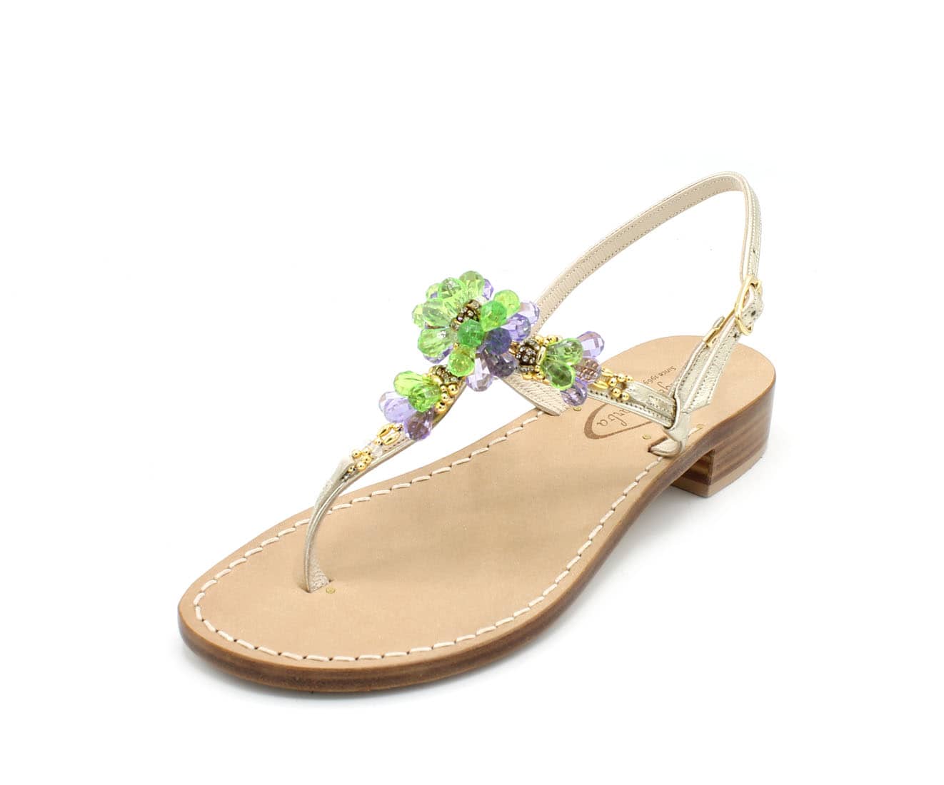 Sandali Artigianali donna in cuoio gioiello Capri Positano fatti a