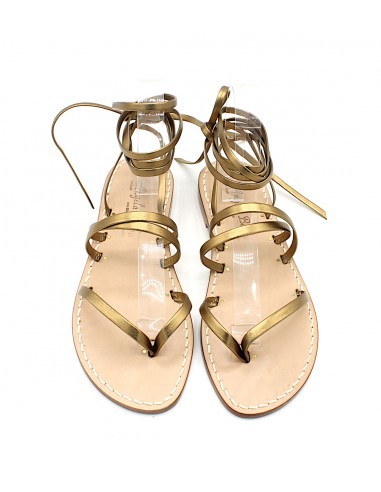 Sandali Artigianali da donna alla schiava in pelle bassi gladiatore capresi