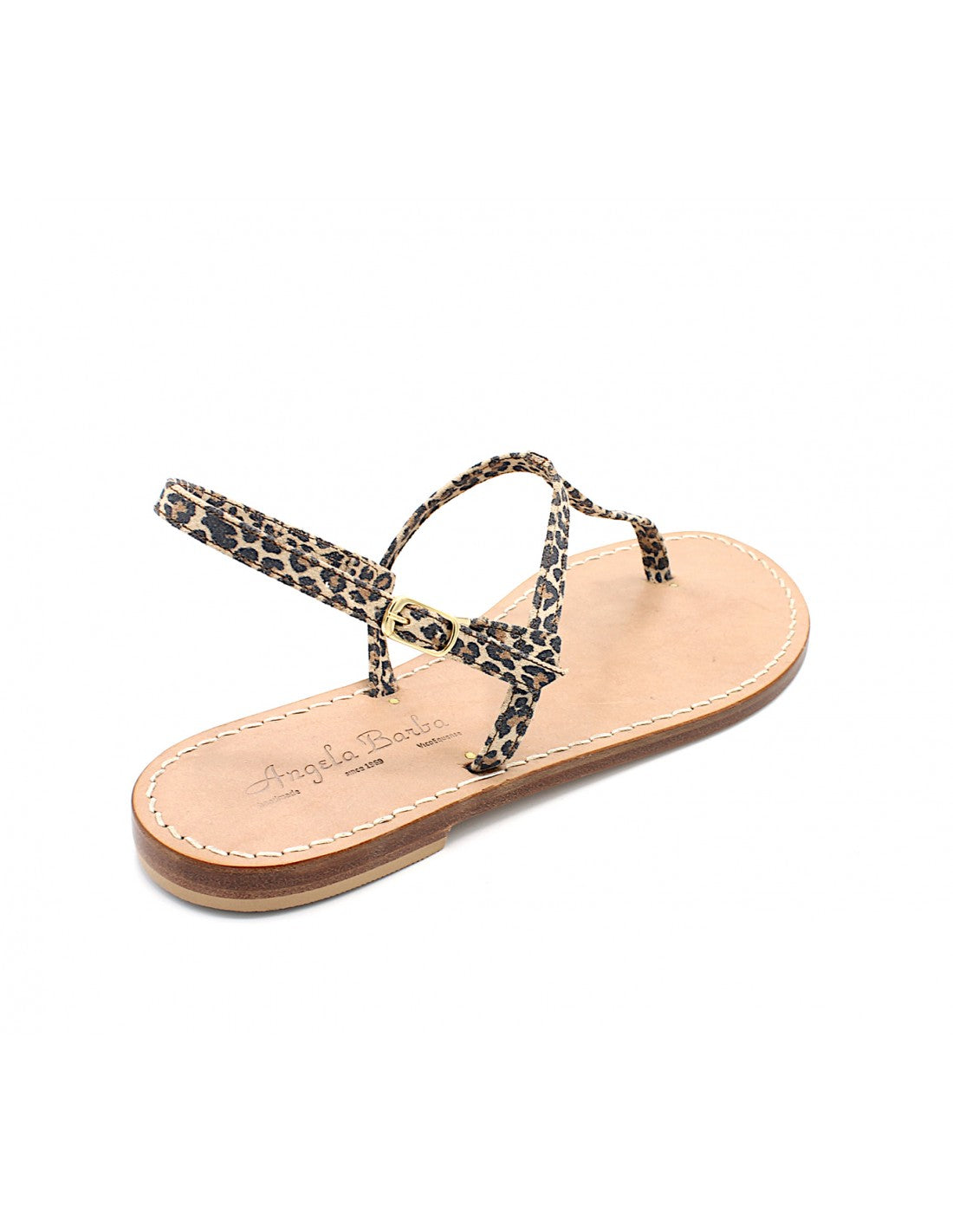 Sandali Artigianali da donna capresi in cuoio animalier