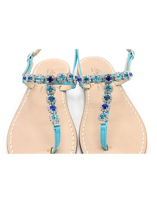 Sandali Artigianali da donna gioiello infradito bassi capresi in cuoio moda Capri