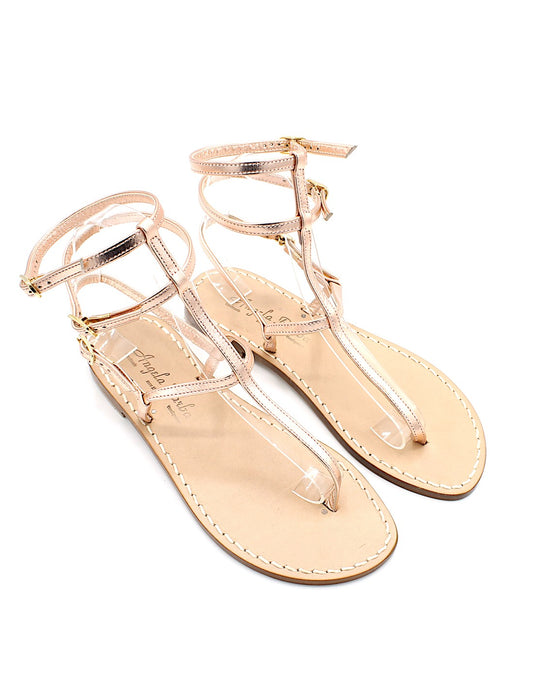 Sandali Artigianali da donna gladiatore alla schiava infradito bassi moda Capri