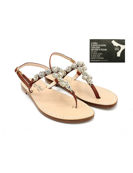 Sandali Artigianali da donna in cuoio fatti a mano moda Capri Positano Aurora