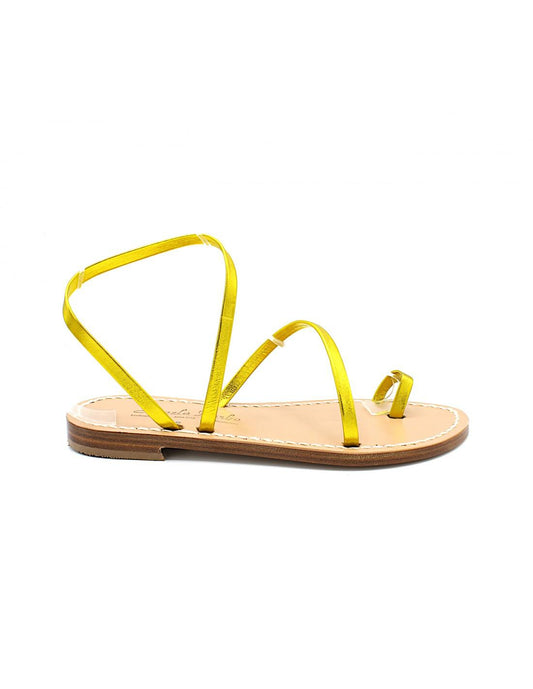 Sandali Artigianali donna capresi infradito con giro caviglia Coly