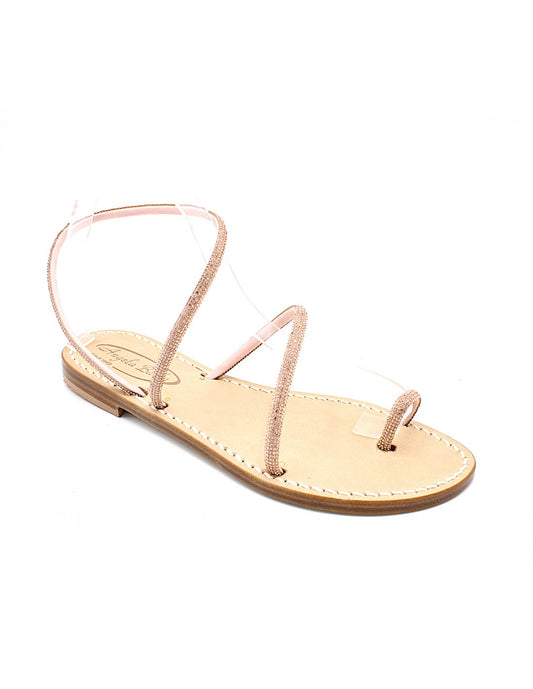 Sandali Artigianali gioiello in cuoio bassi capresi Col