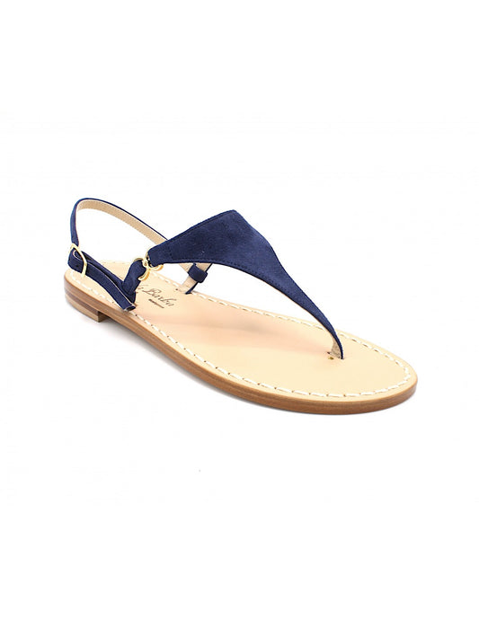 Sandali Artigianali in cuoio da donna moda capri positano Blu capresi