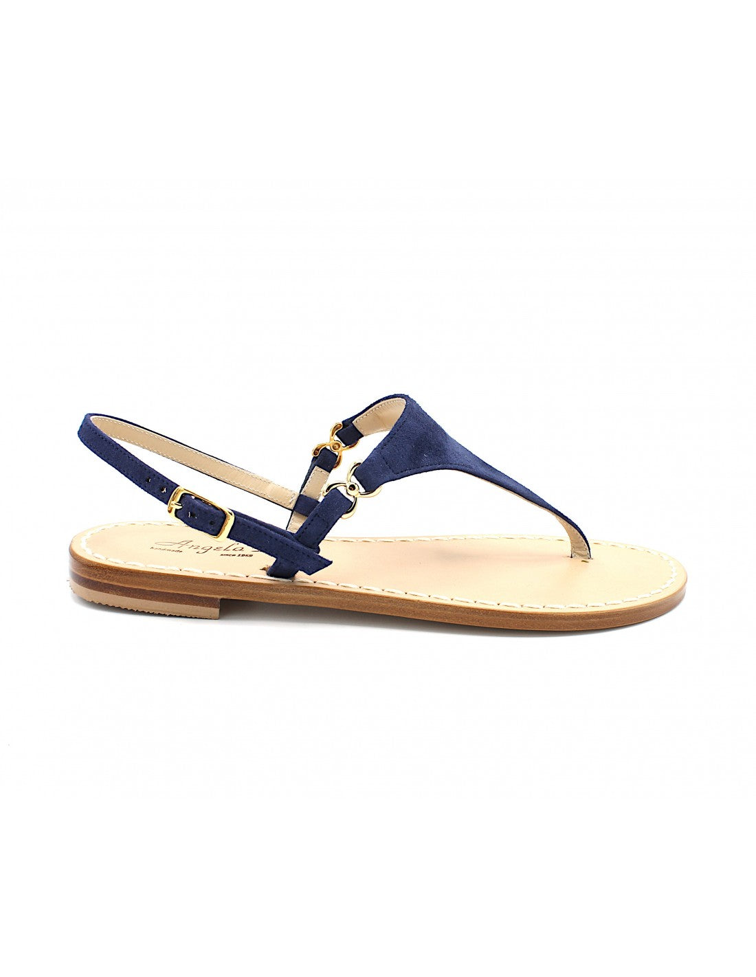 Sandali Artigianali in cuoio da donna moda capri positano Blu capresi