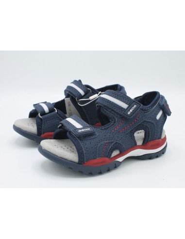 Geox sandali da bambino ragazzo Borealis J920RD grigio blue regolabili