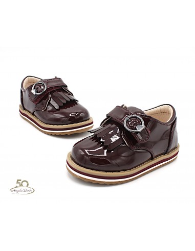 Mayoral scarpe da bambina in vernice bordeaux con frange eleganti 42034