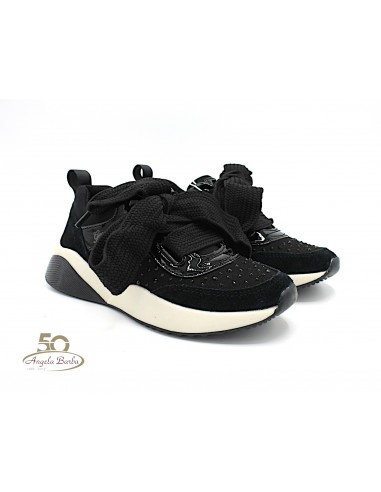 Geox Sinead J949TC scarpe da bambina sneakers ragazza con zeppa nero
