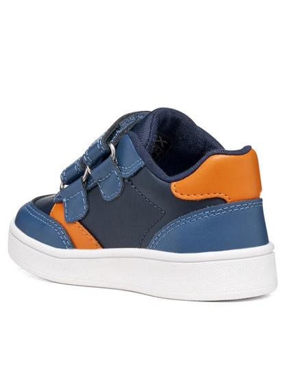 B555LA 000BC C0659 - Sneakers - GEOX Scarpe Sportive Bambino Blu/Arancio a Strappo