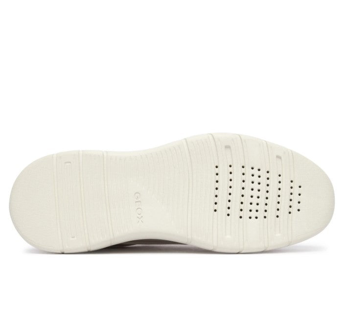 D65YNA 05422 C5V1Z - Sleakers - Scarpe Donna Geox Plummery Beige Chiaro in Materiale Tecnico e Scamosciato
