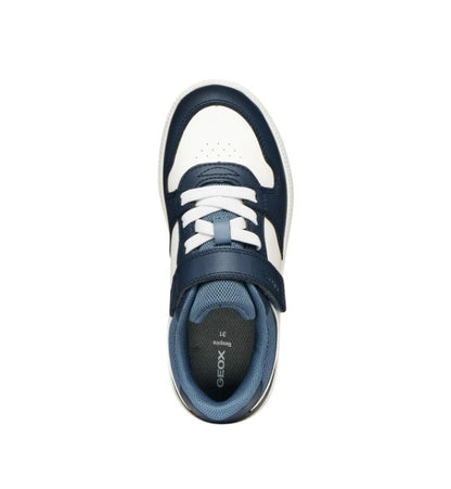J66DJB 0003W C0899 - Sneakers - Geox Scarpe Bambino Blu e Bianche con Strappo – Casual Sportive