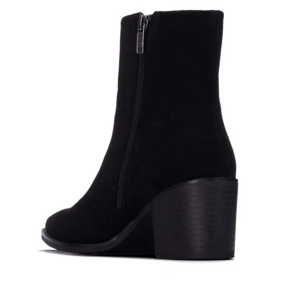 146509_N - Stivaletti - XTI tronchetti Donna Neri in Camoscio con Tacco texani