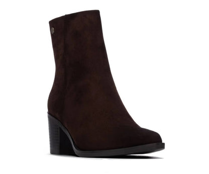 146509_M - Stivaletti - XTI Stivaletti Donna Marroni in Camoscio Texani con Tacco alto