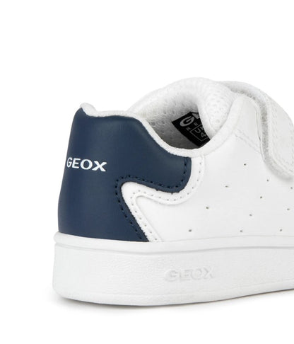 B365LA 000BC C0899 - Sneakers - Geox Scarpe Bambino Bianco Blu a Strappo