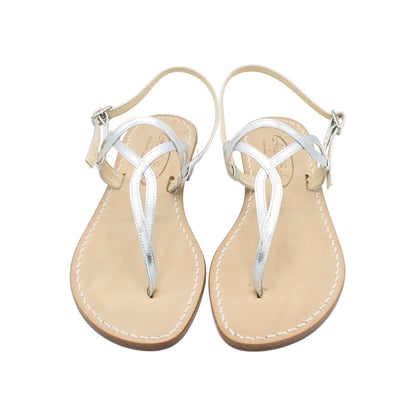 Sandali Artigianali in pelle bassi donna infradito schiava cuoio Capri Positano capresi Evelin