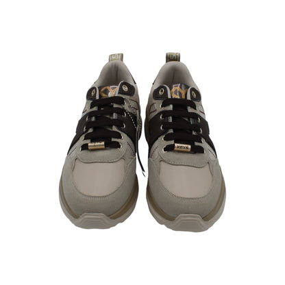 K13501_B - Sneakers - KEYS Scarpe Donna Beige e Marrone con Suola Rialzata