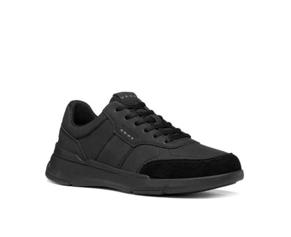U66N8A 0EK22 C9999 - Sneakers - Scarpe Uomo Geox in Pelle Scamosciata Nera | Casual e Traspiranti