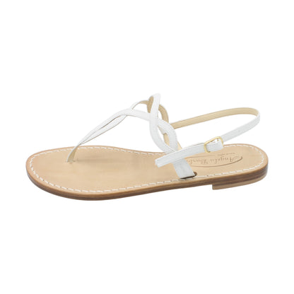 Sandali Artigianali in pelle bassi donna infradito schiava cuoio Capri Positano capresi Evelin