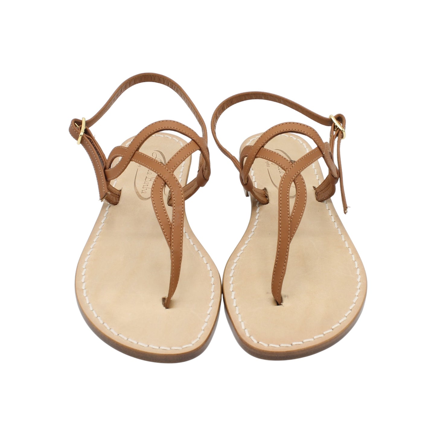 Sandali Artigianali in pelle bassi donna infradito schiava cuoio Capri Positano capresi Evelin