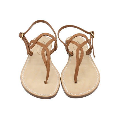 Sandali Artigianali in pelle bassi donna infradito schiava cuoio Capri Positano capresi Evelin