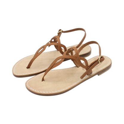 Sandali Artigianali in pelle bassi donna infradito schiava cuoio Capri Positano capresi Evelin