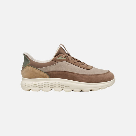 Geox Spherica Plus Donna D567MB – Sneaker Beige e Marrone Chiaro