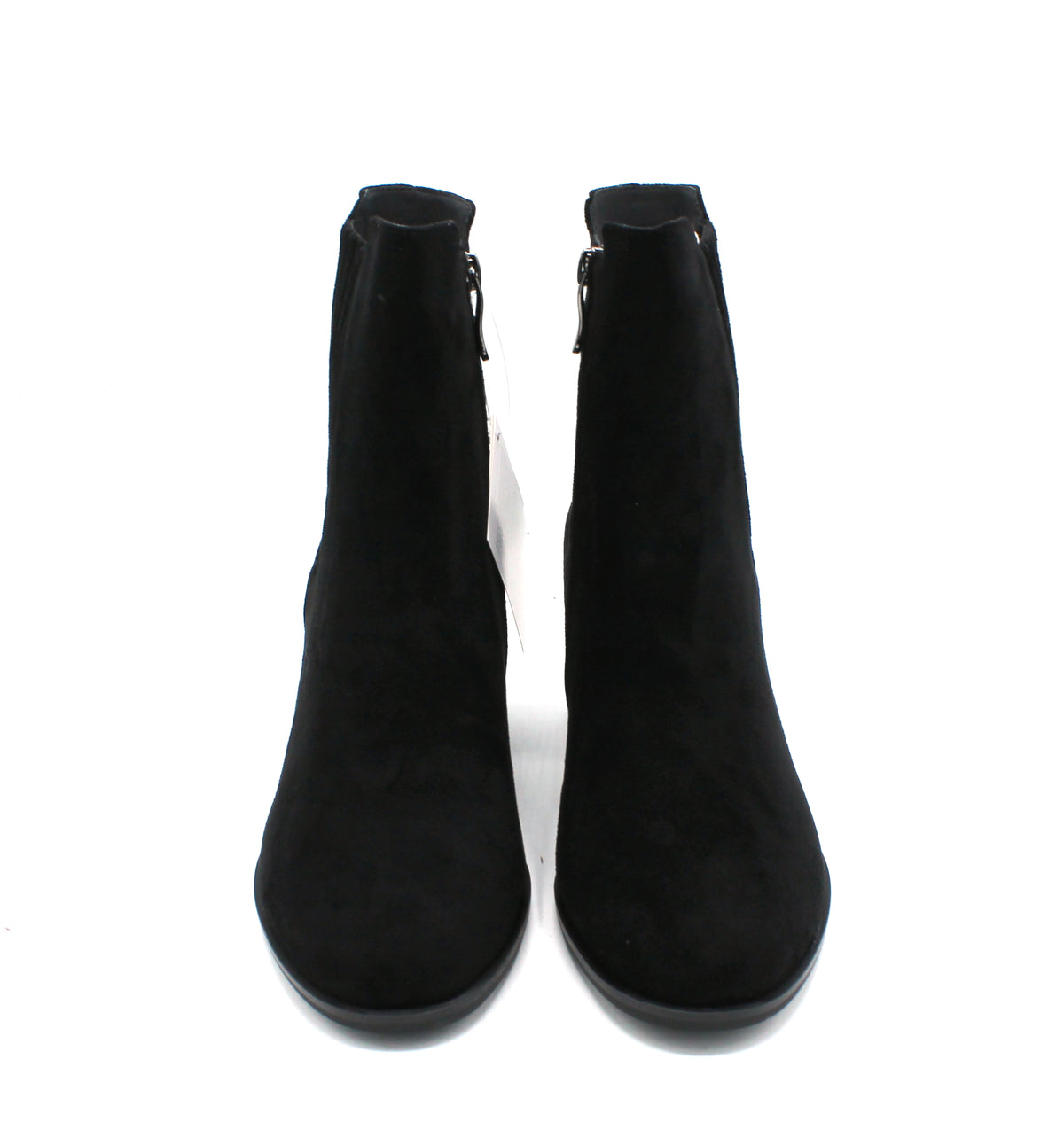 K13623 - Stivaletti - Keys tronchetti donna neri con tacco e cerniera laterale