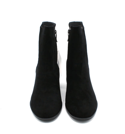 K13623 - Stivaletti - Keys tronchetti donna neri con tacco e cerniera laterale