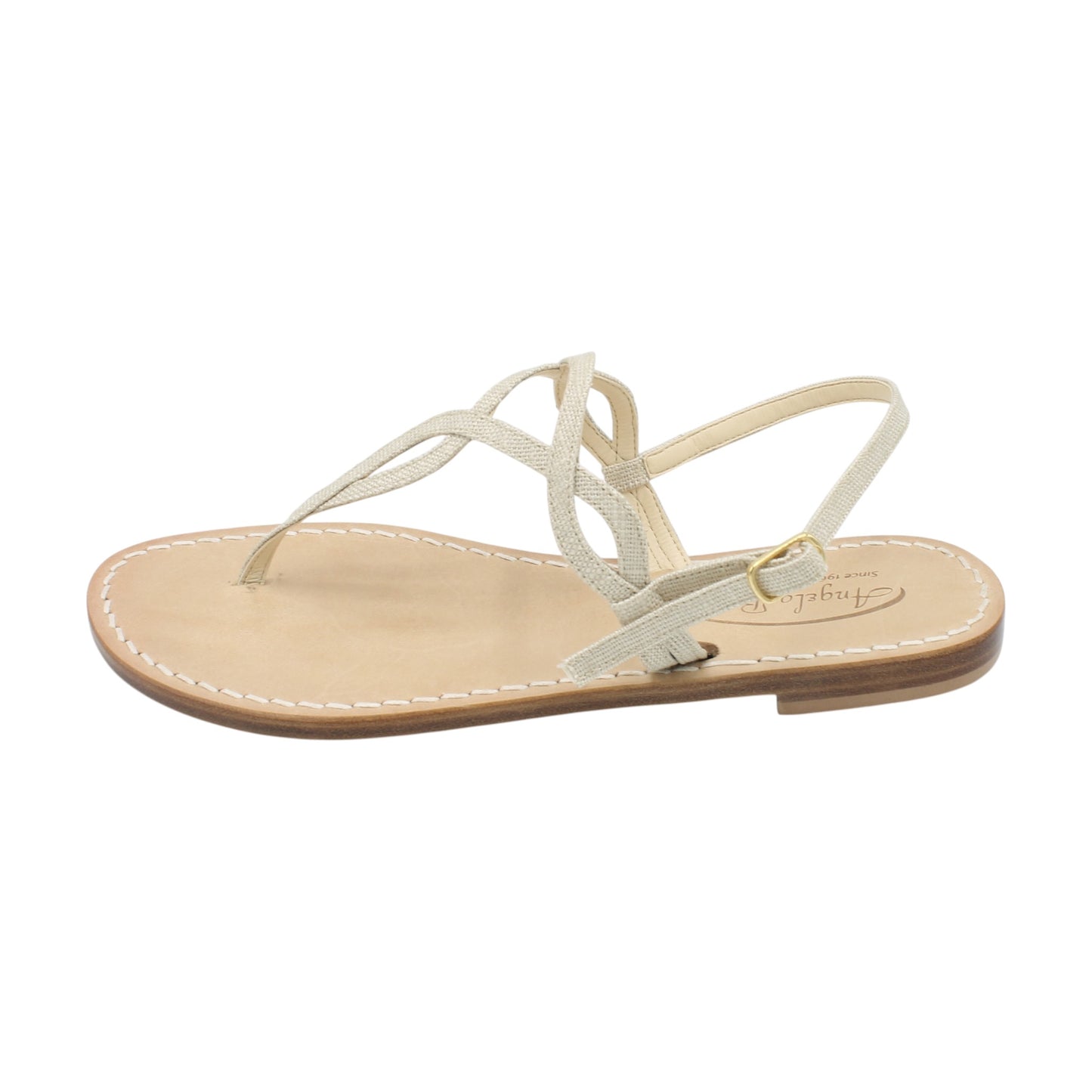 Sandali Artigianali in pelle bassi donna infradito schiava cuoio Capri Positano capresi Evelin