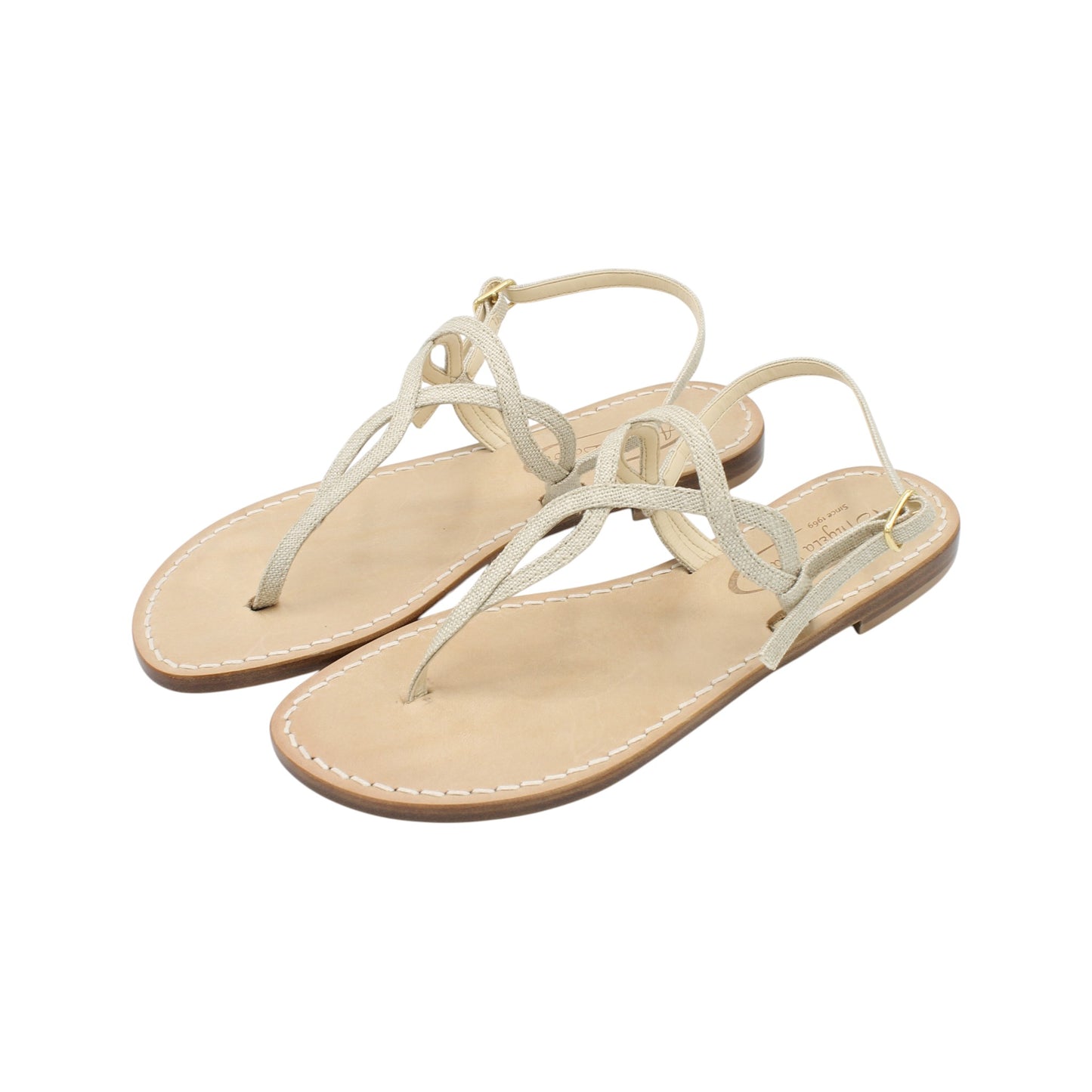 Sandali Artigianali in pelle bassi donna infradito schiava cuoio Capri Positano capresi Evelin