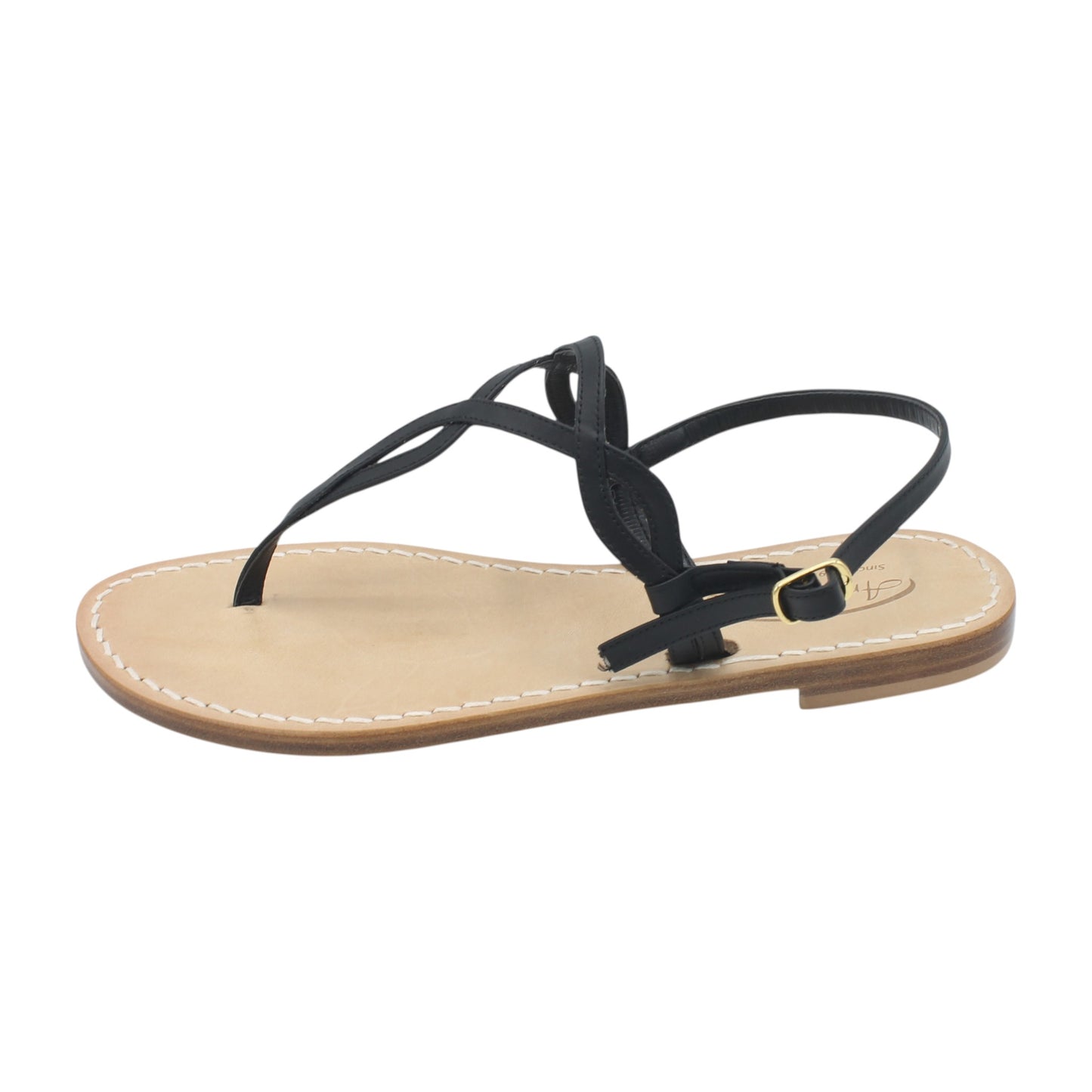 Sandali Artigianali in pelle bassi donna infradito schiava cuoio Capri Positano capresi Evelin