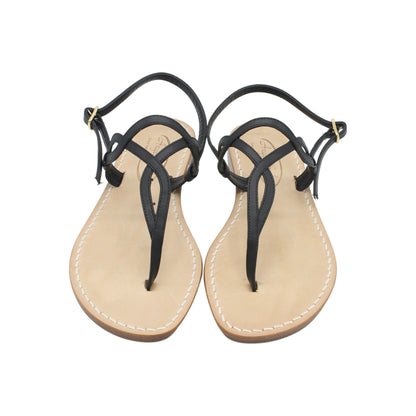 Sandali Artigianali in pelle bassi donna infradito schiava cuoio Capri Positano capresi Evelin