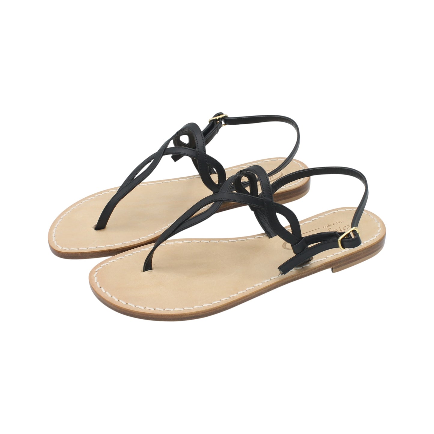 Sandali Artigianali in pelle bassi donna infradito schiava cuoio Capri Positano capresi Evelin