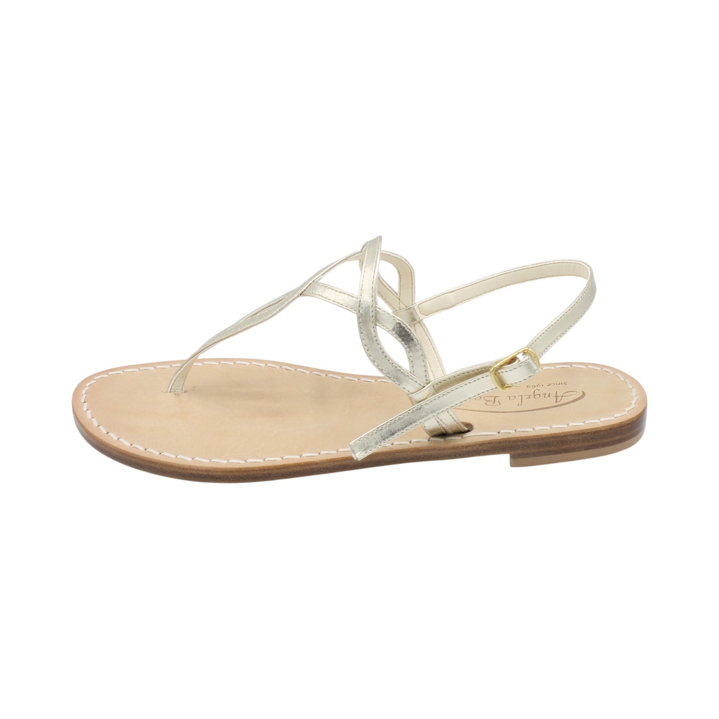 Sandali Artigianali in pelle bassi donna infradito schiava cuoio Capri Positano capresi Evelin