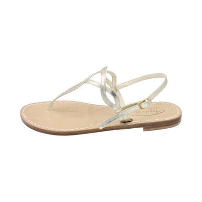 Sandali Artigianali in pelle bassi donna infradito schiava cuoio Capri Positano capresi Evelin