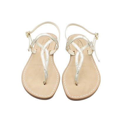 Sandali Artigianali in pelle bassi donna infradito schiava cuoio Capri Positano capresi Evelin