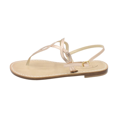 Sandali Artigianali in pelle bassi donna infradito schiava cuoio Capri Positano capresi Evelin