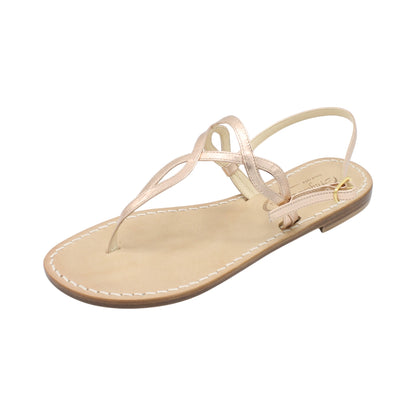 Sandali Artigianali in pelle bassi donna infradito schiava cuoio Capri Positano capresi Evelin