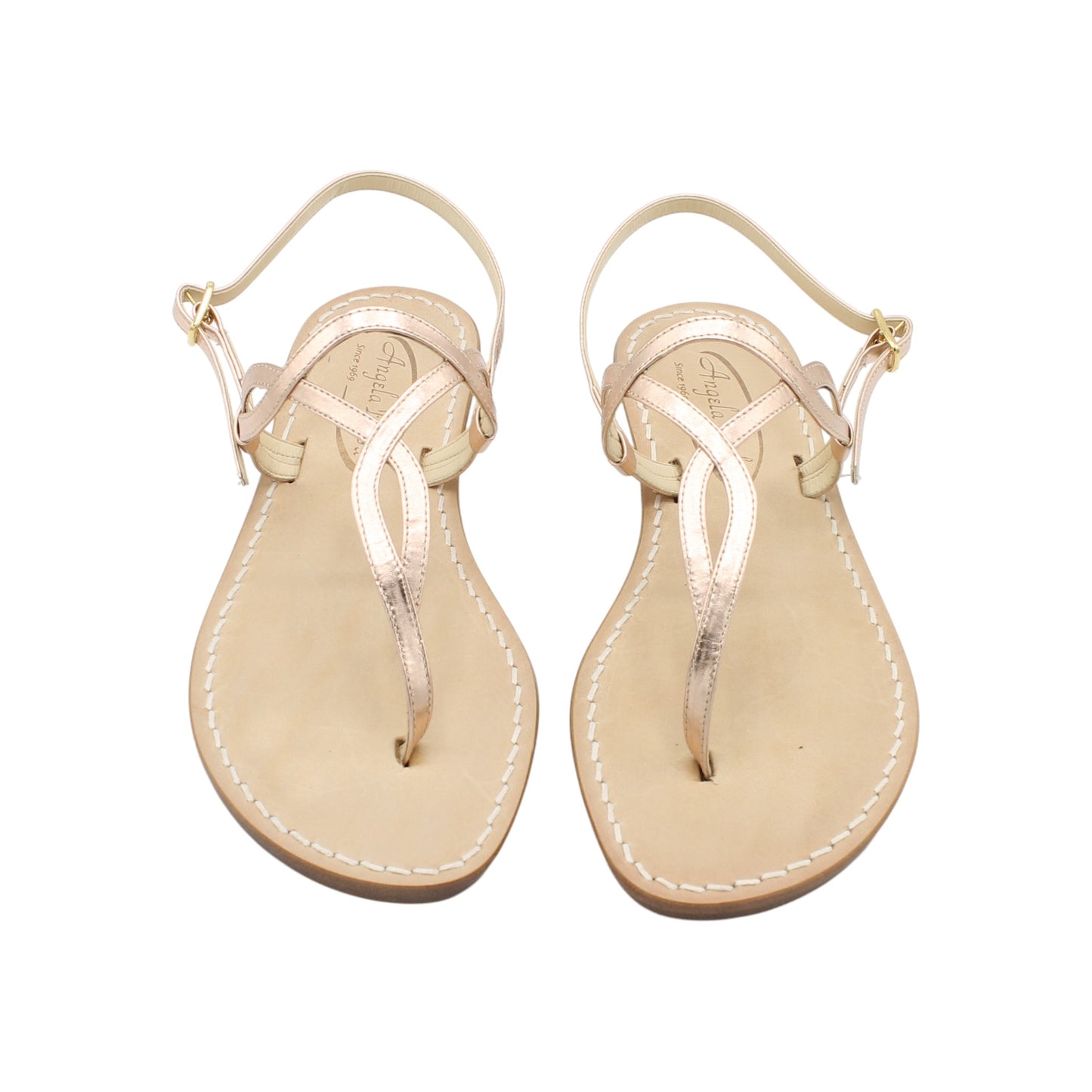 Sandali Artigianali in pelle bassi donna infradito schiava cuoio Capri Positano capresi Evelin