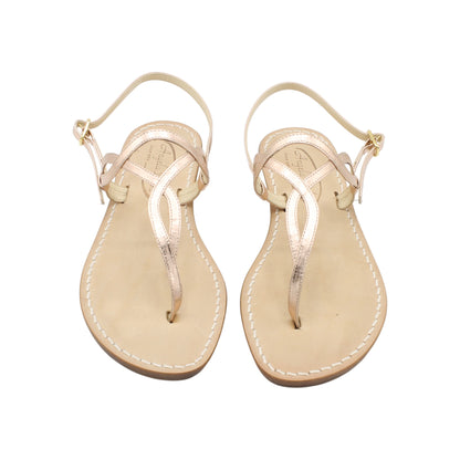 Sandali Artigianali in pelle bassi donna infradito schiava cuoio Capri Positano capresi Evelin