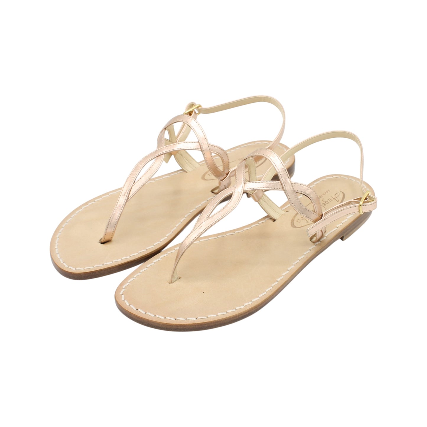 Sandali Artigianali in pelle bassi donna infradito schiava cuoio Capri Positano capresi Evelin